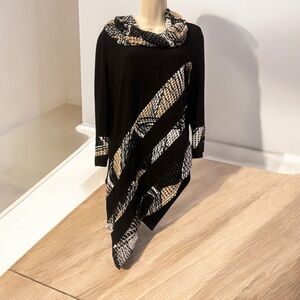 Joseph Ribkoff Black/Beige Tunic Style 191787